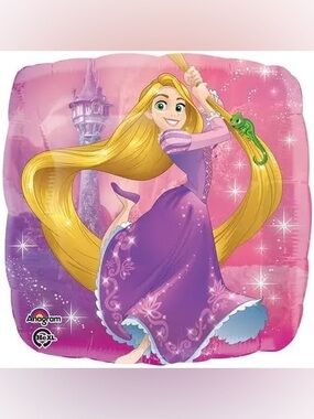 Disney Rapunzel Party Foil Balloon in Pink and Purple